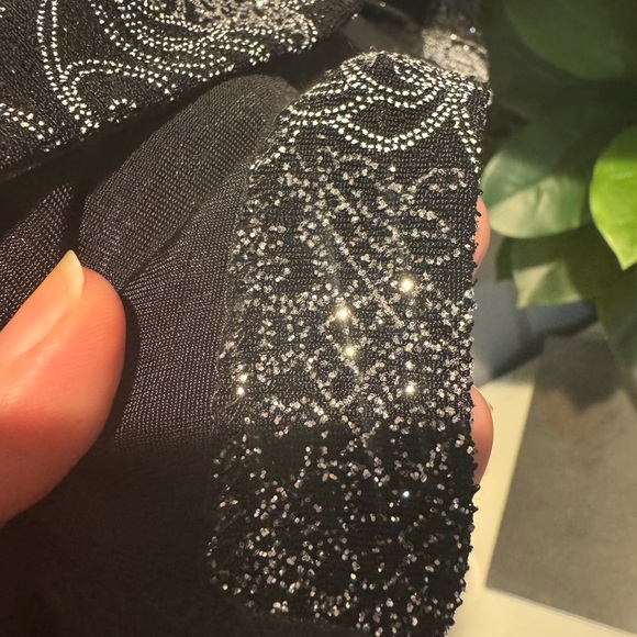 Alex Evenings Black and Silver Blazer with Intricate Pattern - Picture 5 of 13